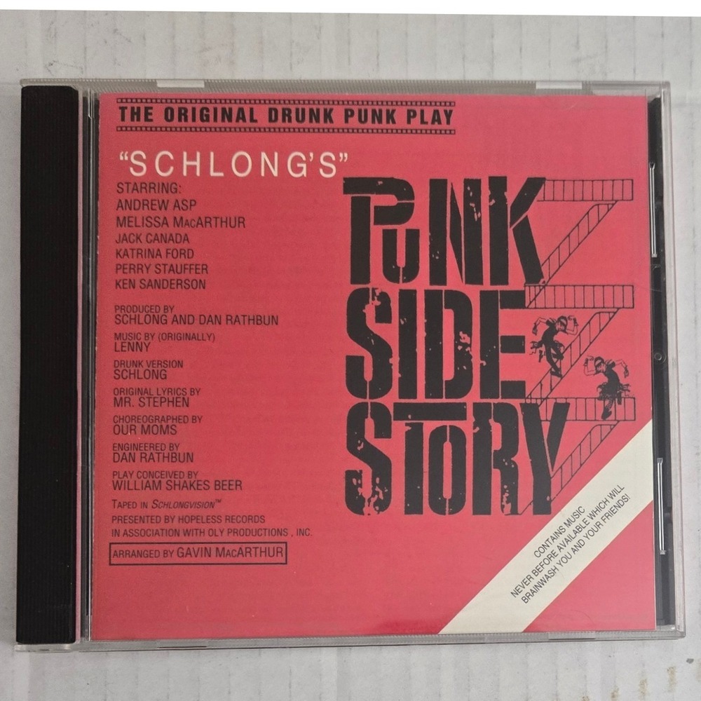 Schlong Punk Side Story CD 1994 Vintage Hopeless Records West Side Story Parody